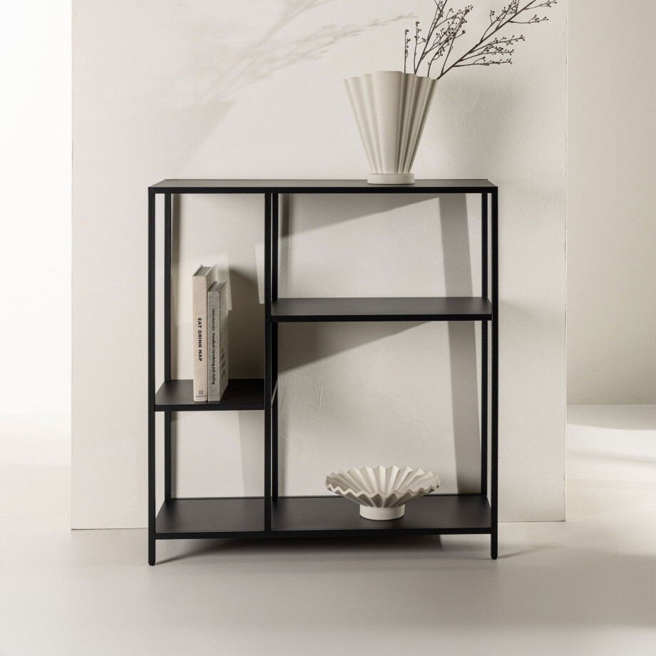 Nohr Sidetable 'Melanee' 80cm, kleur Zwart Nohr Sidetable 'Melanee' 80cm, kleur Zwart afbeelding 1
