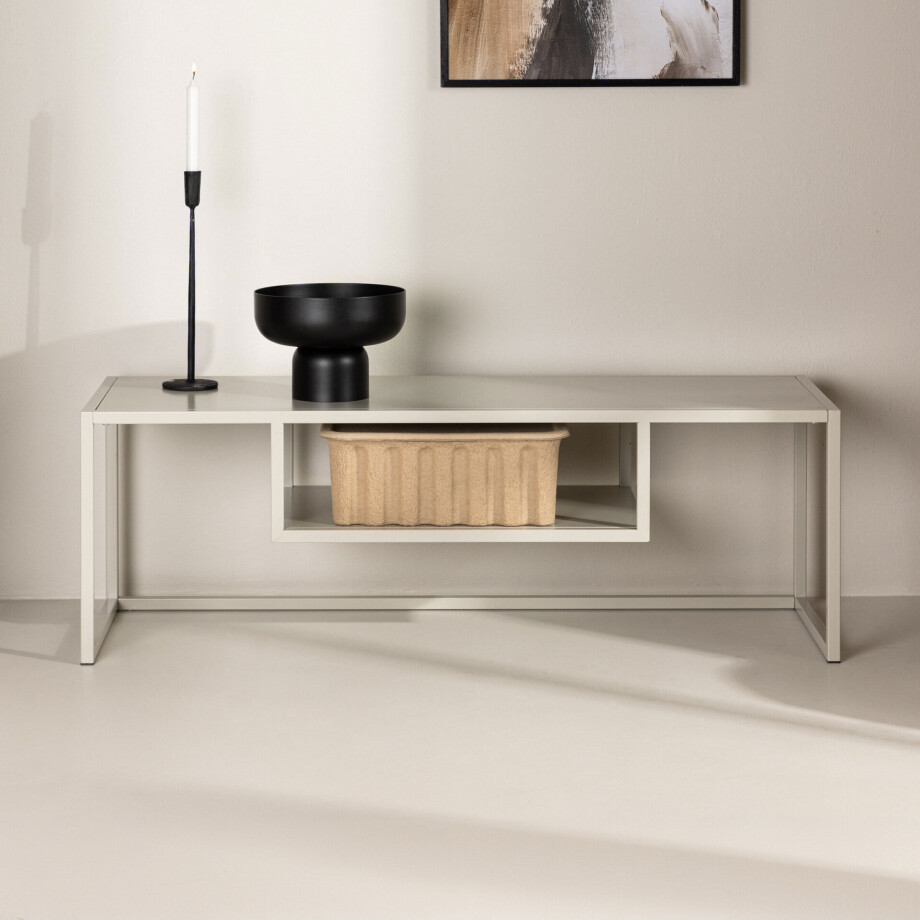 Nohr TV-meubel 'Venancio' 120cm, kleur Beige Nohr TV-meubel 'Venancio' 120cm, kleur Beige afbeelding 1