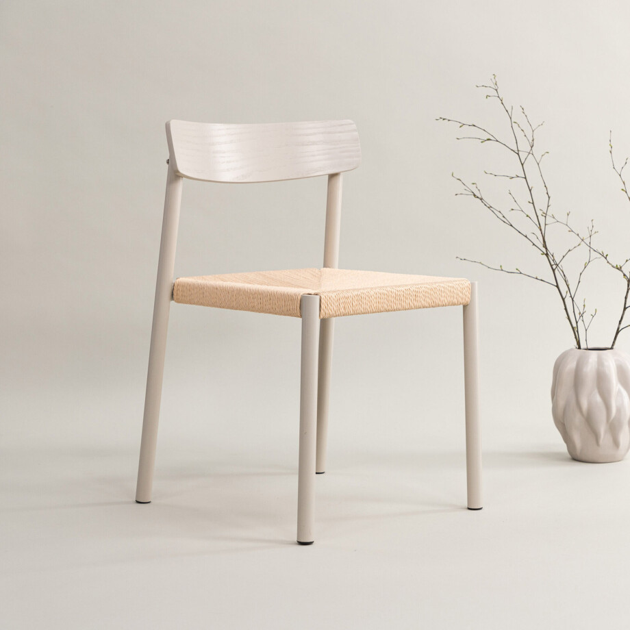 Nohr Eetkamerstoel 'Tyeesha' Rattan, kleur Beige afbeelding 1