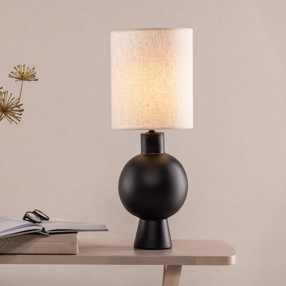 Nohr Tafellamp 'Sabrine' kleur Beige/Zwart afbeelding 1