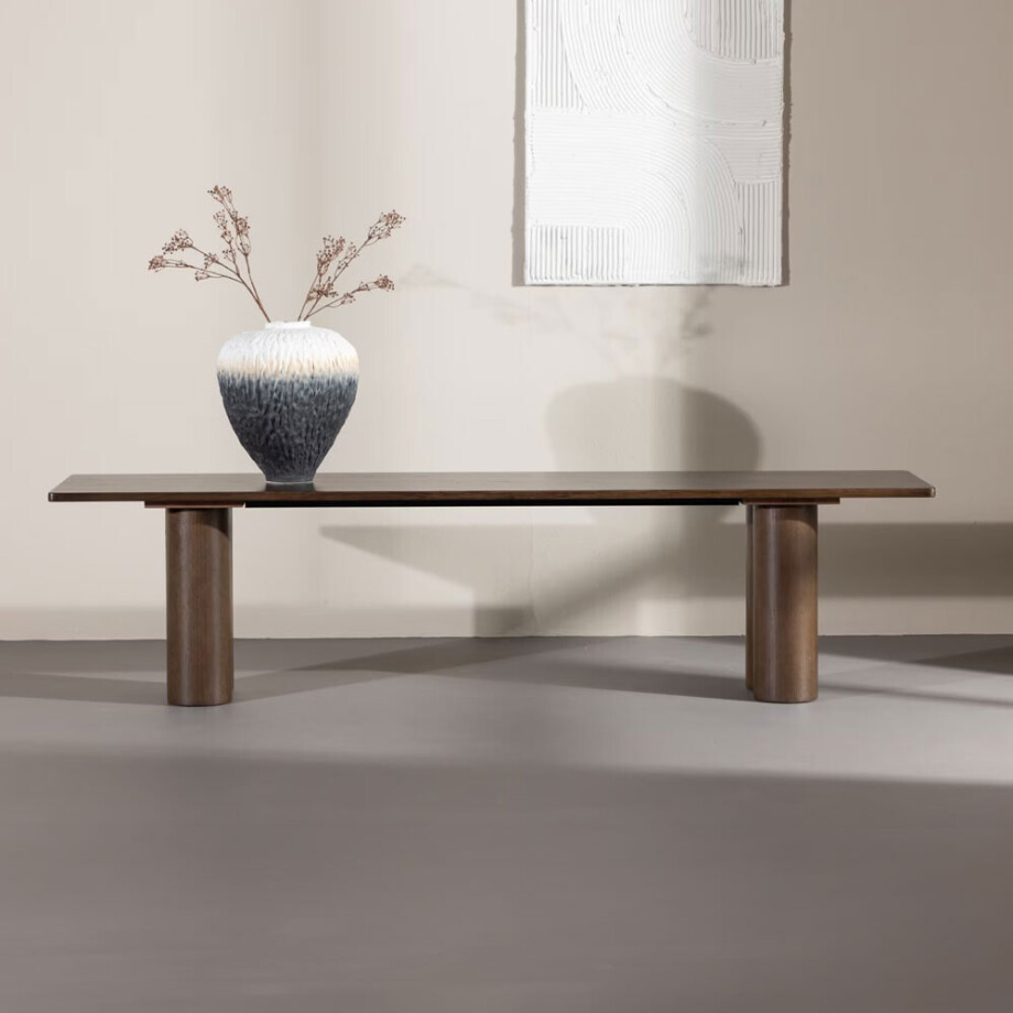 Nohr Eetkamerbank 'Anh' 180cm, kleur Mokka Nohr Eetkamerbank 'Anh' 180cm, kleur Mokka afbeelding 1