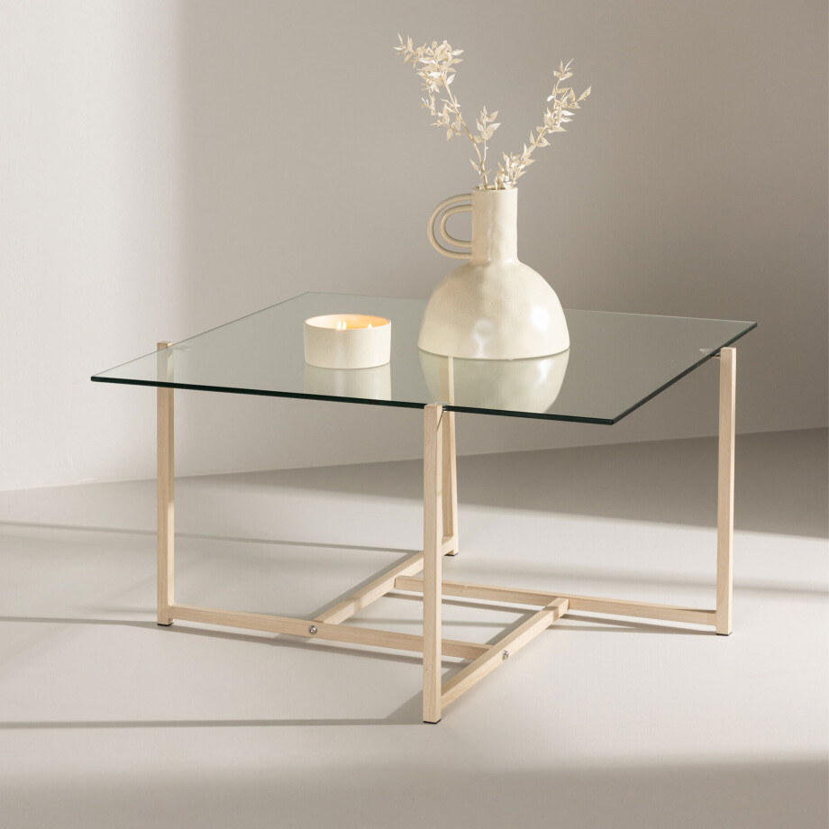 Nohr Salontafel 'Katelynne' 80 x 80cm, kleur Beige afbeelding 1