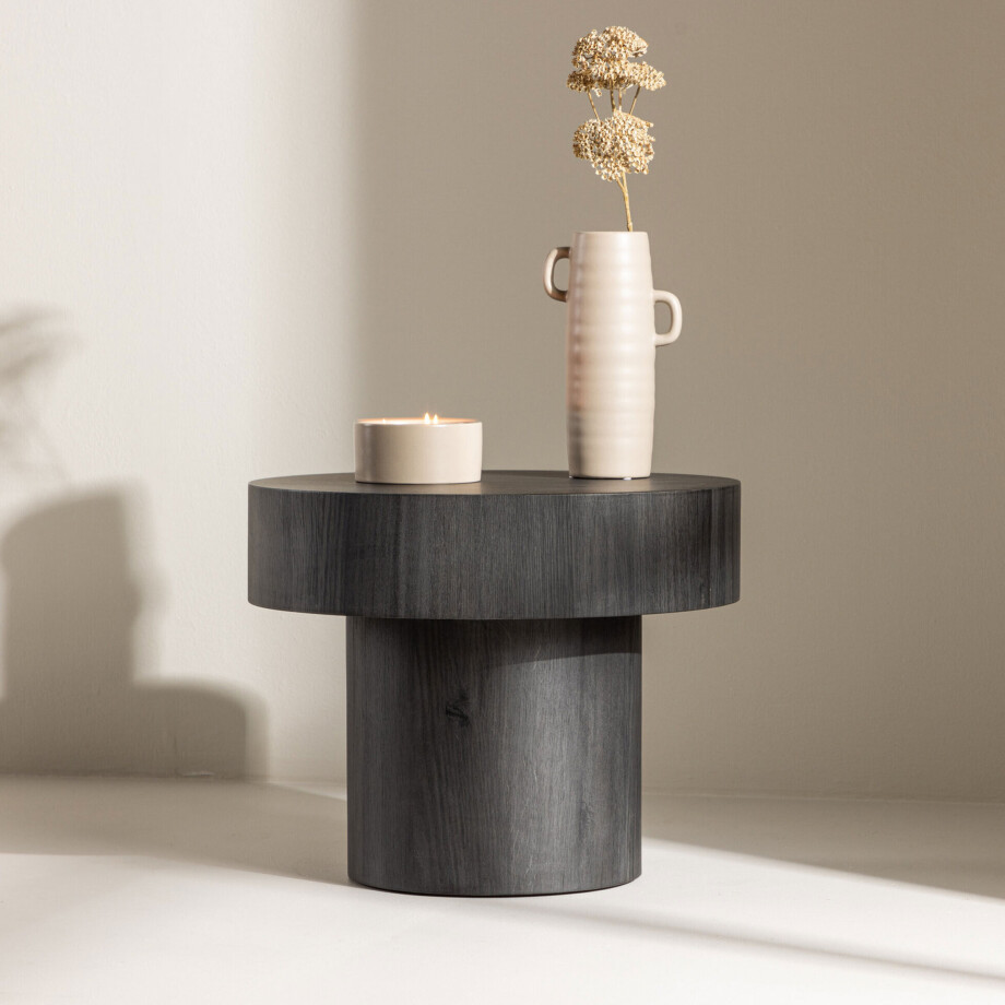 Nohr Ronde Bijzettafel 'Tazia' 50cm, kleur Zwart afbeelding 1