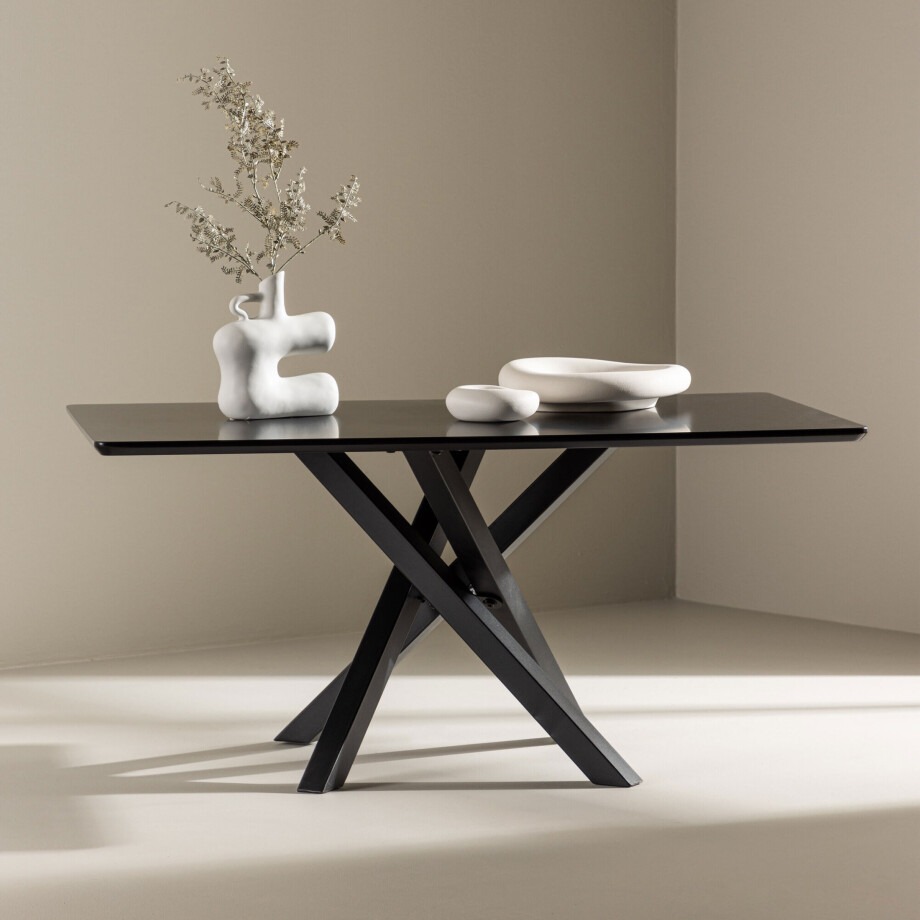 Nohr Salontafel 'Chenell' 100 x 60cm, kleur Zwart Nohr Salontafel 'Chenell' 100 x 60cm, kleur Zwart afbeelding 1