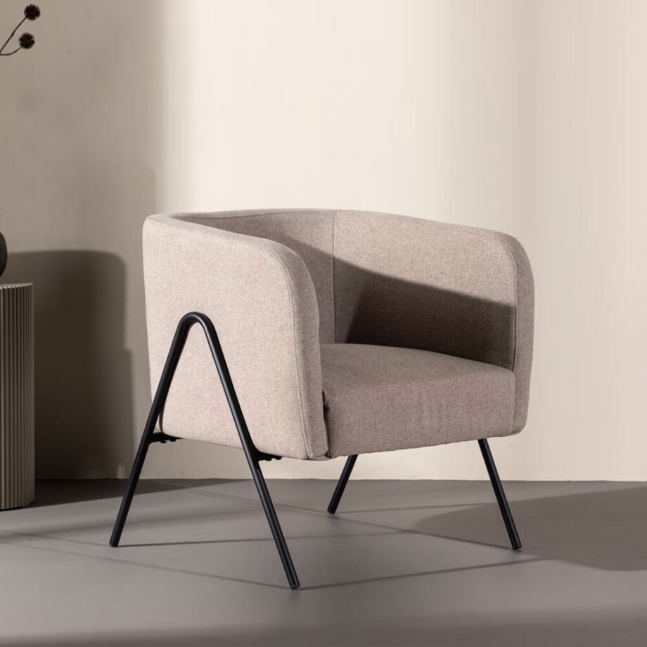 Nohr Fauteuil 'Thersa' kleur Beige afbeelding 1