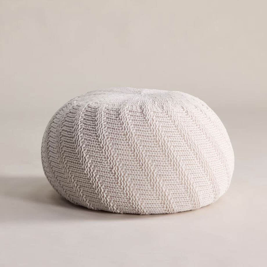 Nohr Poef 'Jeramie' 45cm, kleur Crème afbeelding 1