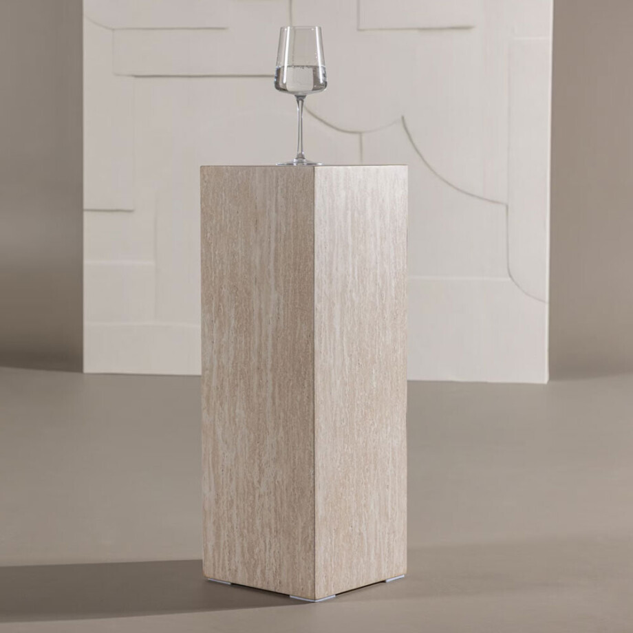 Nohr Zuil 'Nykole' Travertin look, 65cm afbeelding 1