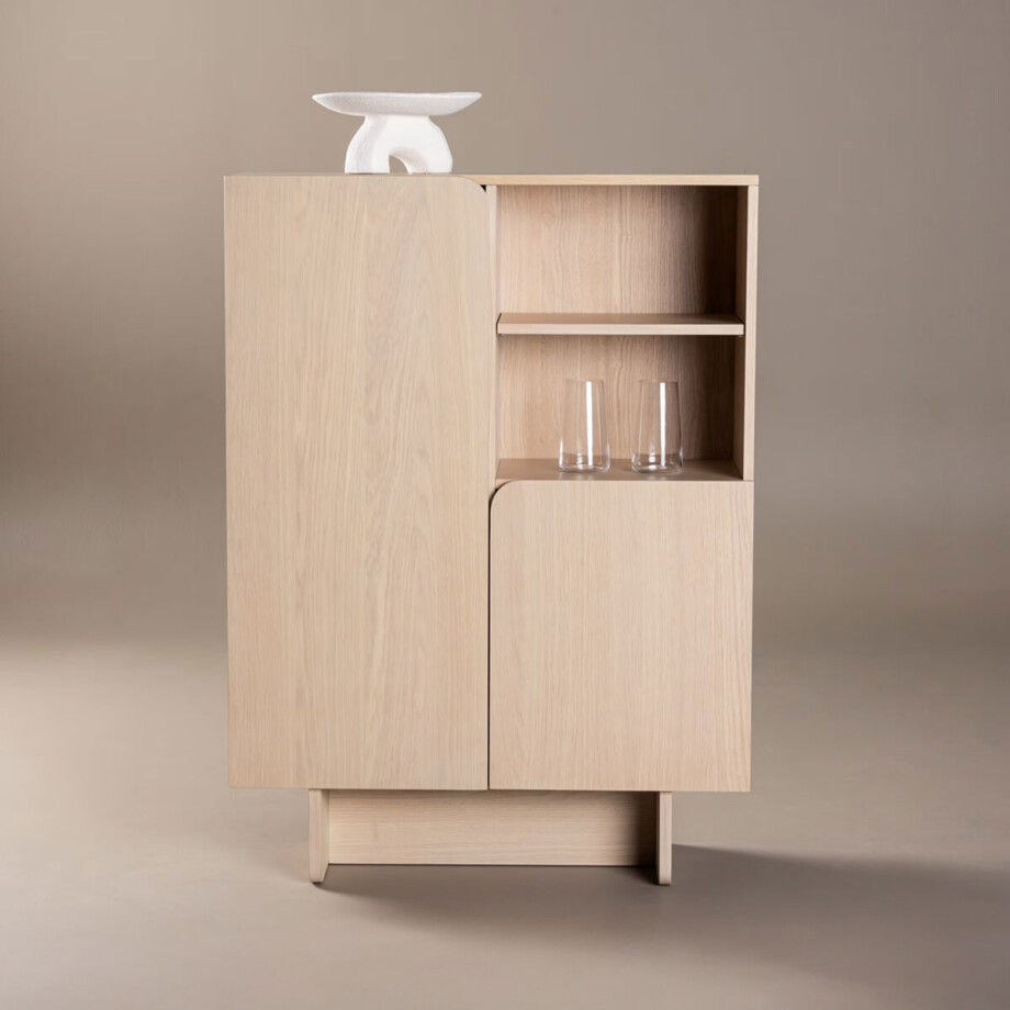 Nohr Opbergkast 'Jadira' 110 x 80cm, kleur Whitewash afbeelding 1