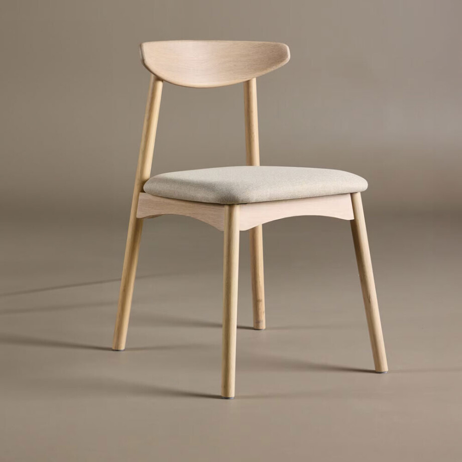 Nohr Eetkamerstoel 'Keneta' Eiken, kleur Beige/Whitewash afbeelding 1