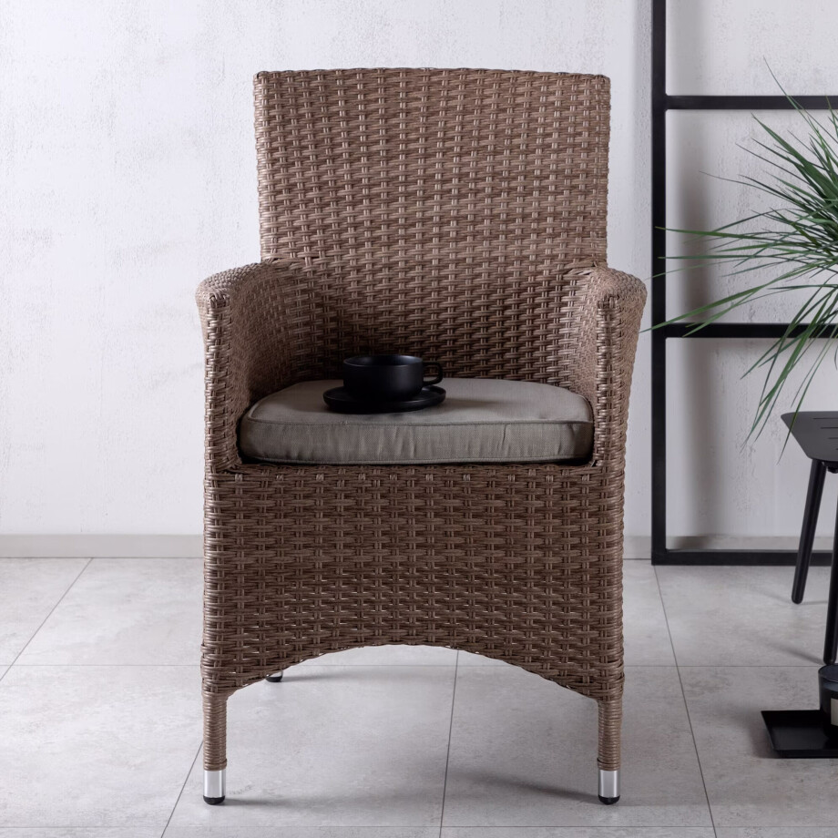 Nohr Tuinstoel 'Charnae' Wicker, kleur Naturel Nohr Tuinstoel 'Charnae' Wicker, kleur Naturel afbeelding 1