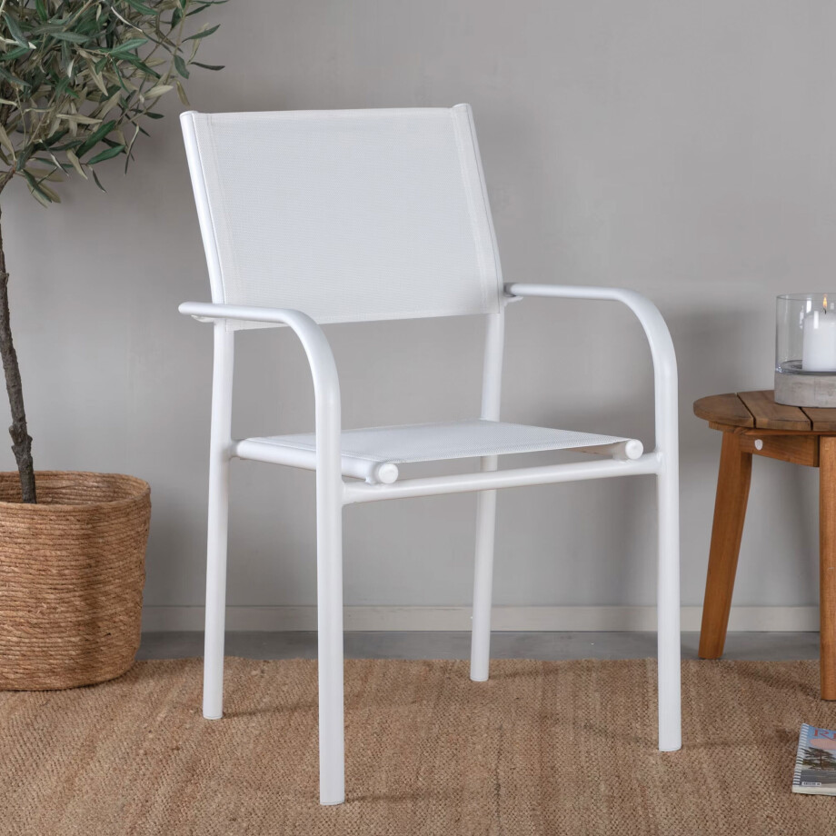 Nohr Tuinstoel 'Vaishali' kleur Wit Nohr Tuinstoel 'Vaishali' kleur Wit afbeelding 1