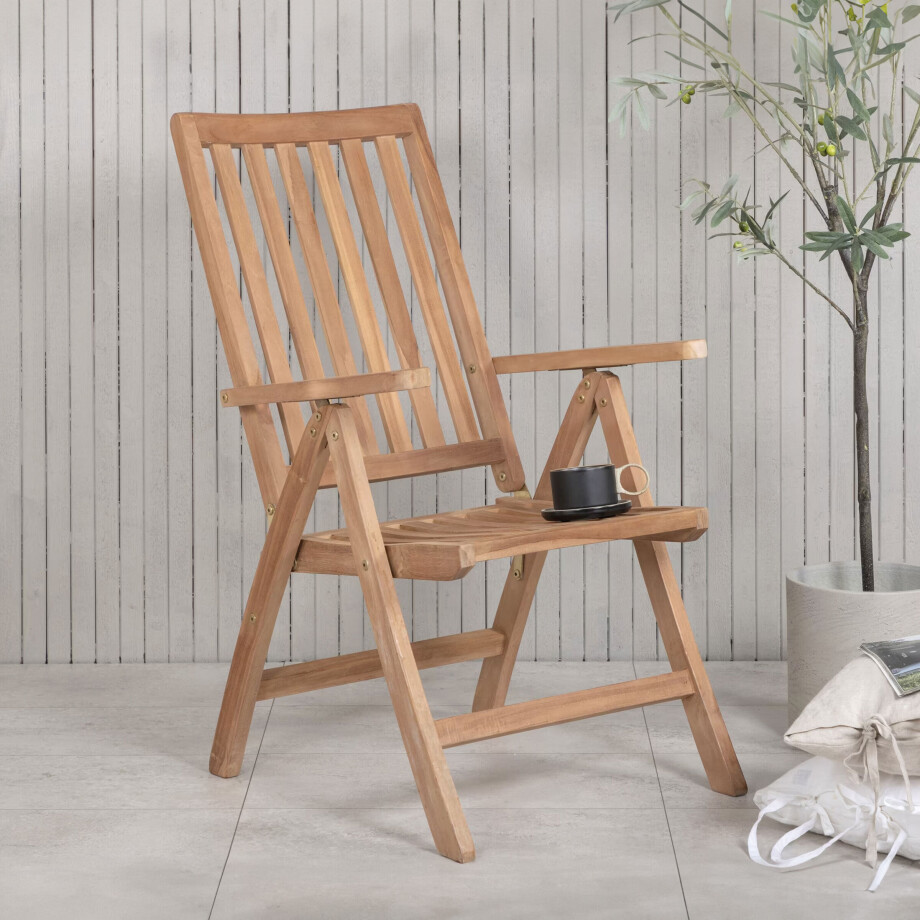 Nohr Verstelbare Tuinstoel 'Amberia' Teakhout Nohr Verstelbare Tuinstoel 'Amberia' Teakhout afbeelding 1