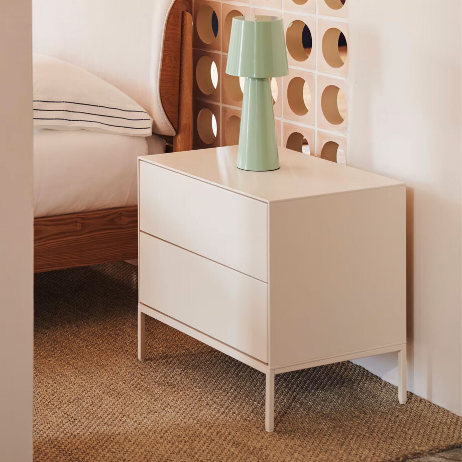 Kave Home Nachtkastje 'Vedrana' 60 x 40cm, kleur Wit Kave Home Nachtkastje 'Vedrana' 60 x 40cm, kleur Wit afbeelding 1