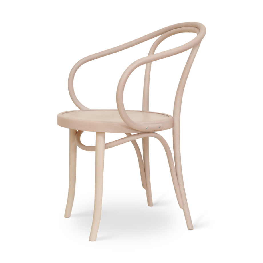 Venice No. 9 houten eetkamerstoel met armleuningen whitewash Venice No. 9 houten eetkamerstoel met armleuningen whitewash afbeelding 1