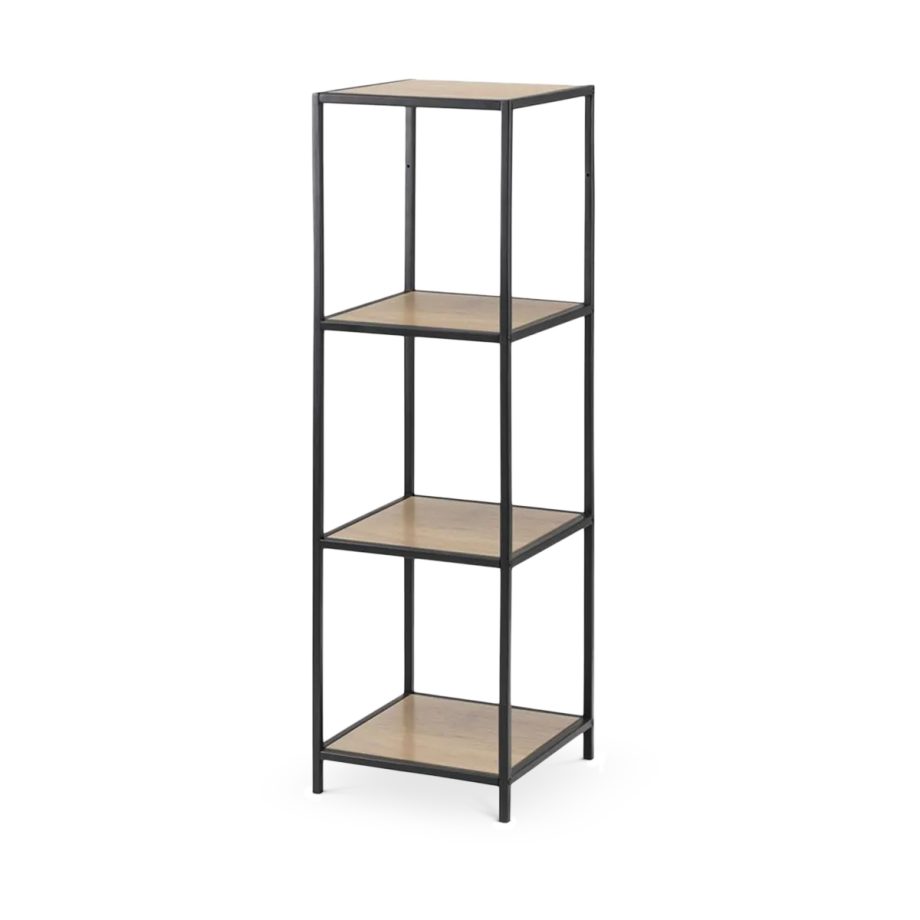 Vic houten opbergkast naturel - 37 x 119 cm Vic houten opbergkast naturel - 37 x 119 cm afbeelding 1