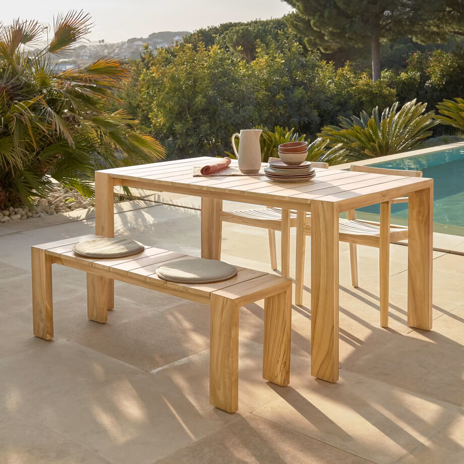 Kave Home Tuintafel 'Victoire' Teakhout, 200 x 100cm Kave Home Tuintafel 'Victoire' Teakhout, 200 x 100cm afbeelding 1