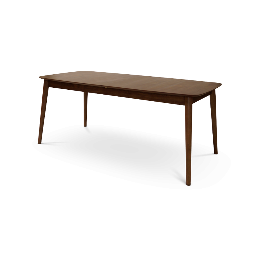 Victor uitschuifbare houten eettafel walnoot - 180 tot 219 x 90 cm afbeelding 1