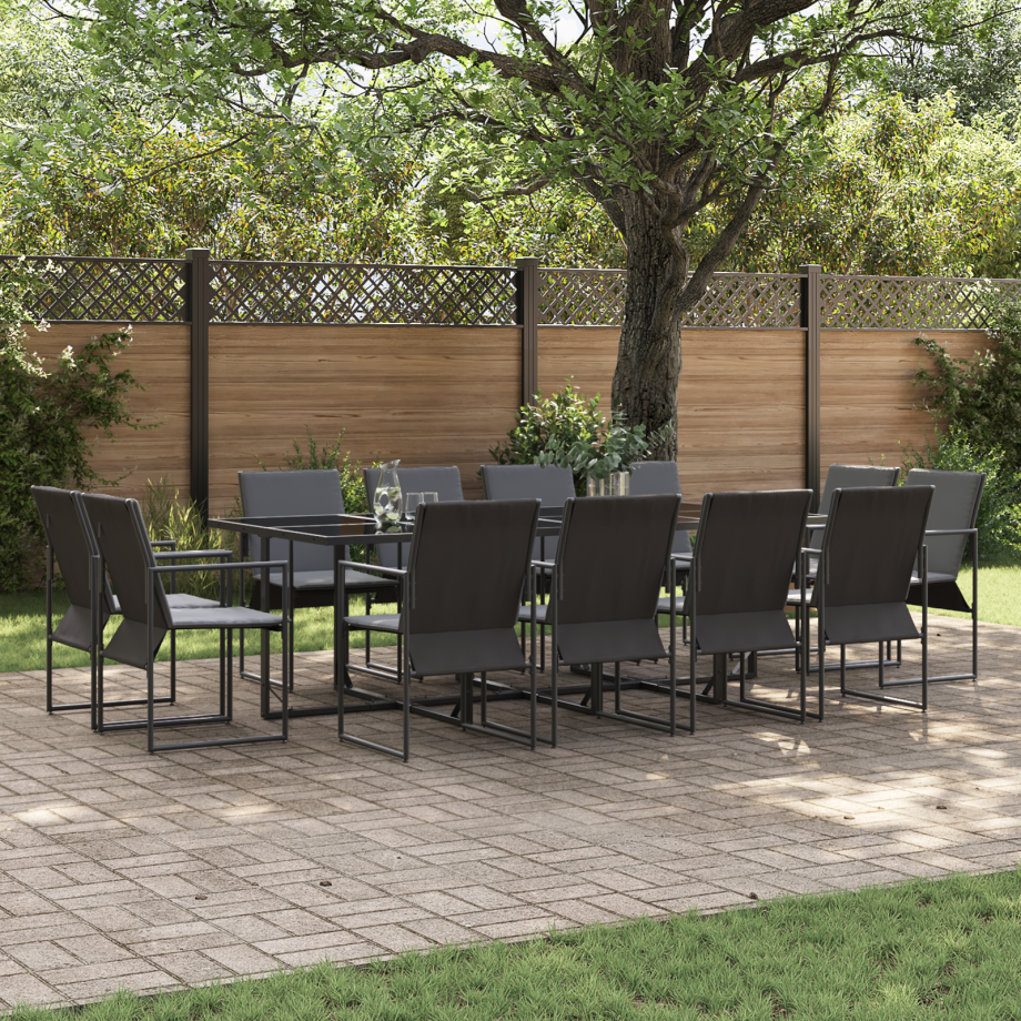 vidaXL 16-delige tuinset met kussens van staal en textilene vidaXL 16-delige tuinset met kussens van staal en textilene afbeelding 1