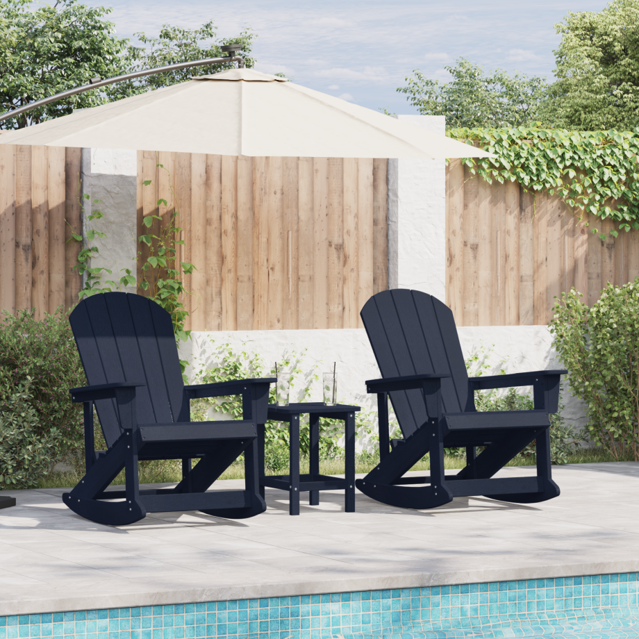 vidaXL Adirondack Schommeltjes 2 pcs Marineblauw HDPE afbeelding 1