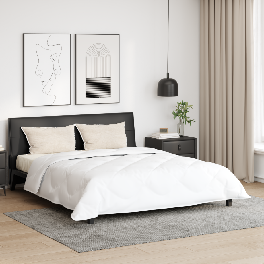 vidaXL All-season dekbed met kussen 3 pcs Wit Microvezel afbeelding 1