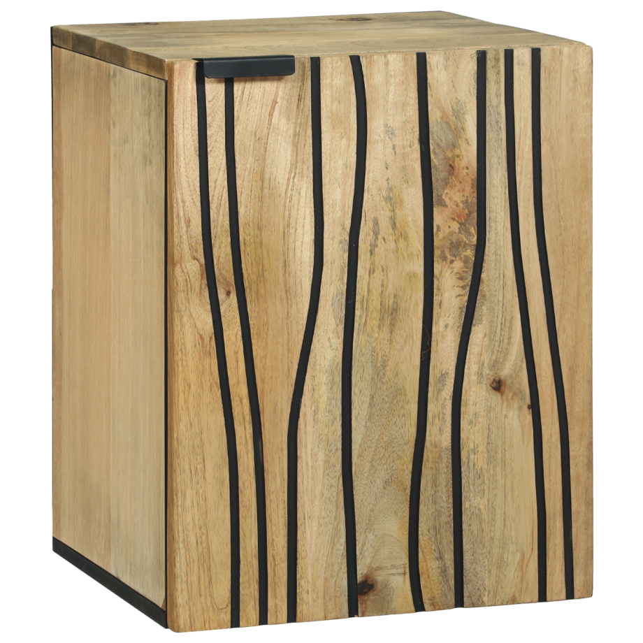 vidaXL Badkamer Wandkast 38x33,5x48 cm van Massief Mango en Gefabriceerd Hout afbeelding 1