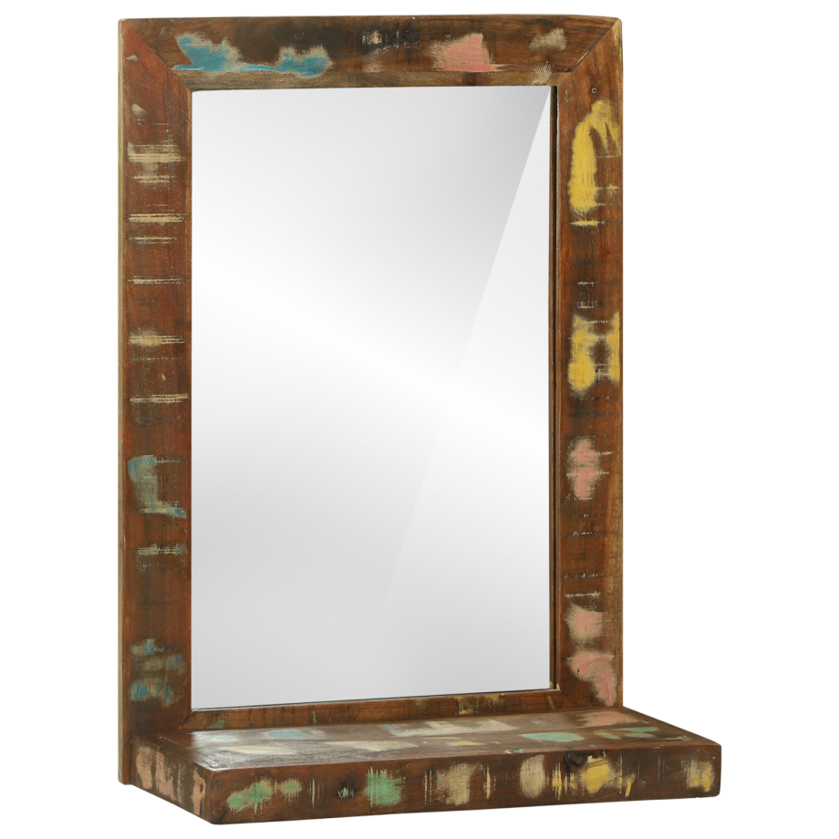 vidaXL Badkamerspiegel 50x22x70 cm van gerecycled massief hout afbeelding 1