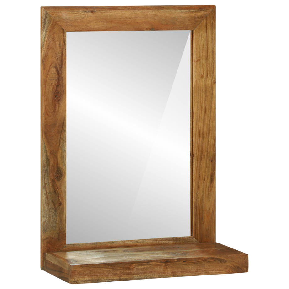 vidaXL Badkamerspiegel 50x22x70 cm van Massief Acaciahout afbeelding 1