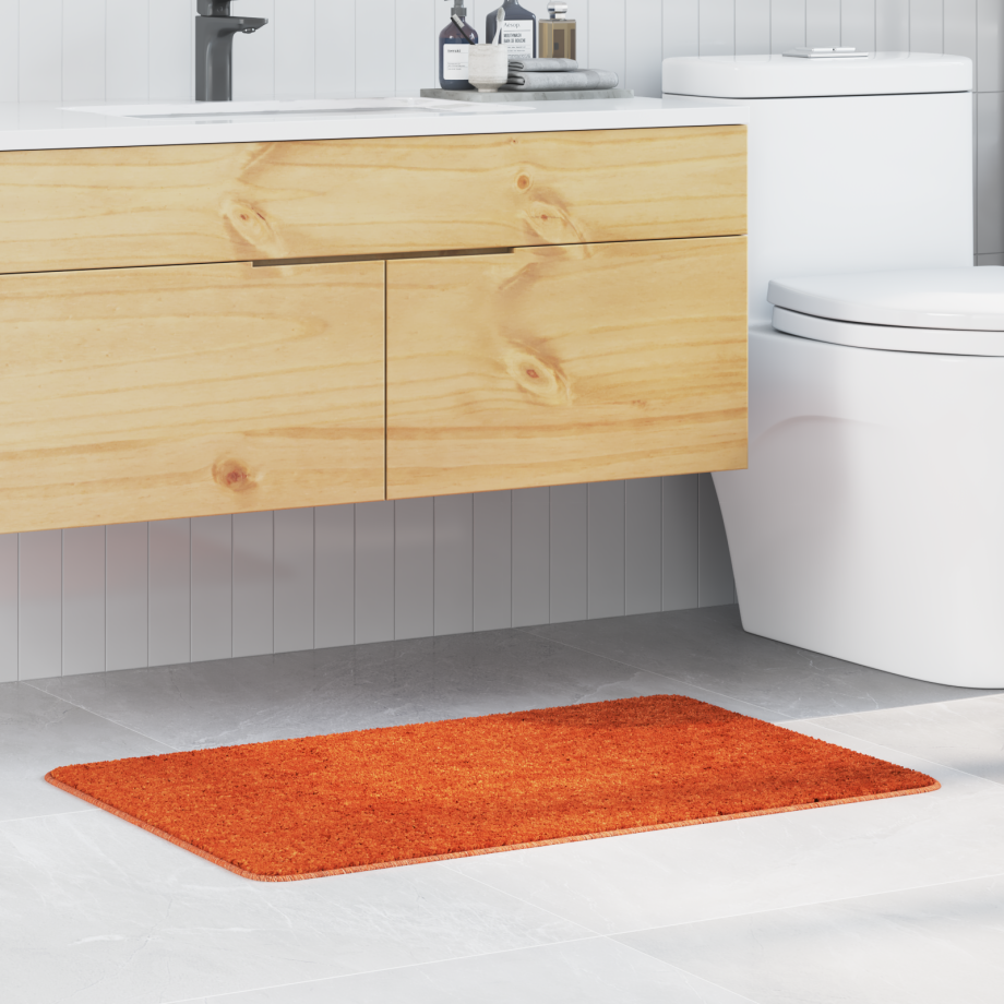 vidaXL Badmat rechthoekig anti-slip 60x90 cm polypropeen oranje vidaXL Badmat rechthoekig anti-slip 60x90 cm polypropeen oranje afbeelding 1
