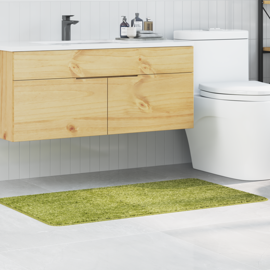 vidaXL Badmat rechthoekig anti-slip 70x120 cm polypropeen groen afbeelding 1