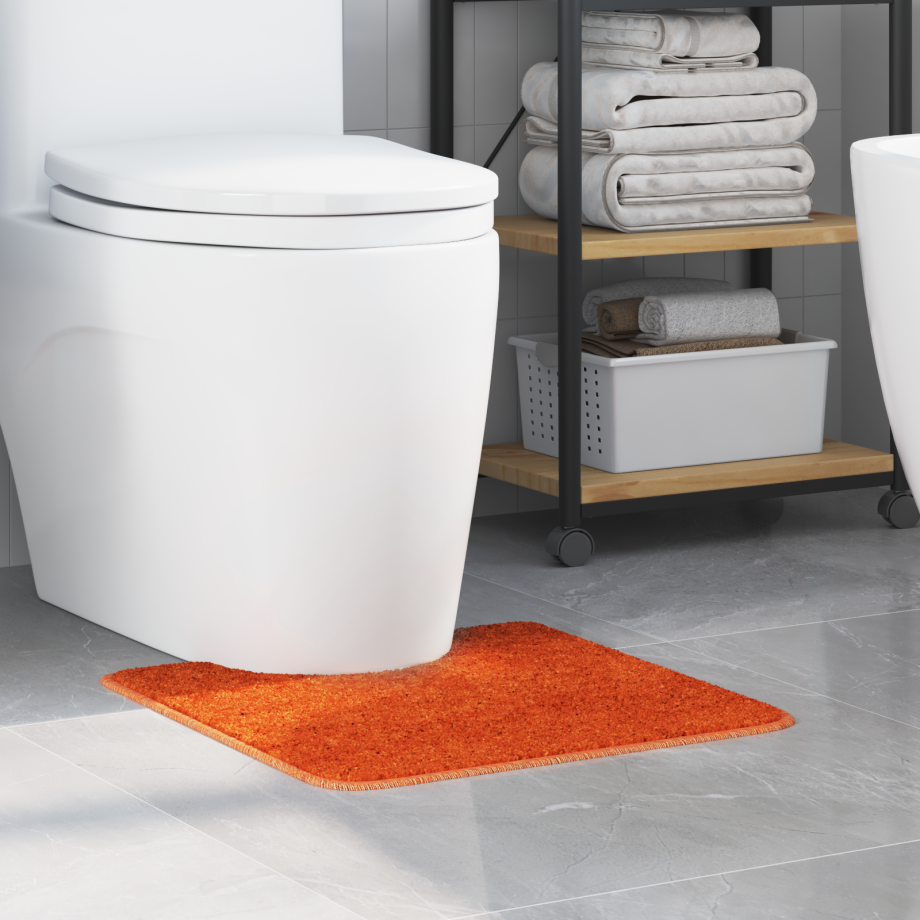 vidaXL Badmat U-vormig anti-slip 50x50 cm polypropeen donkergrijs afbeelding 1