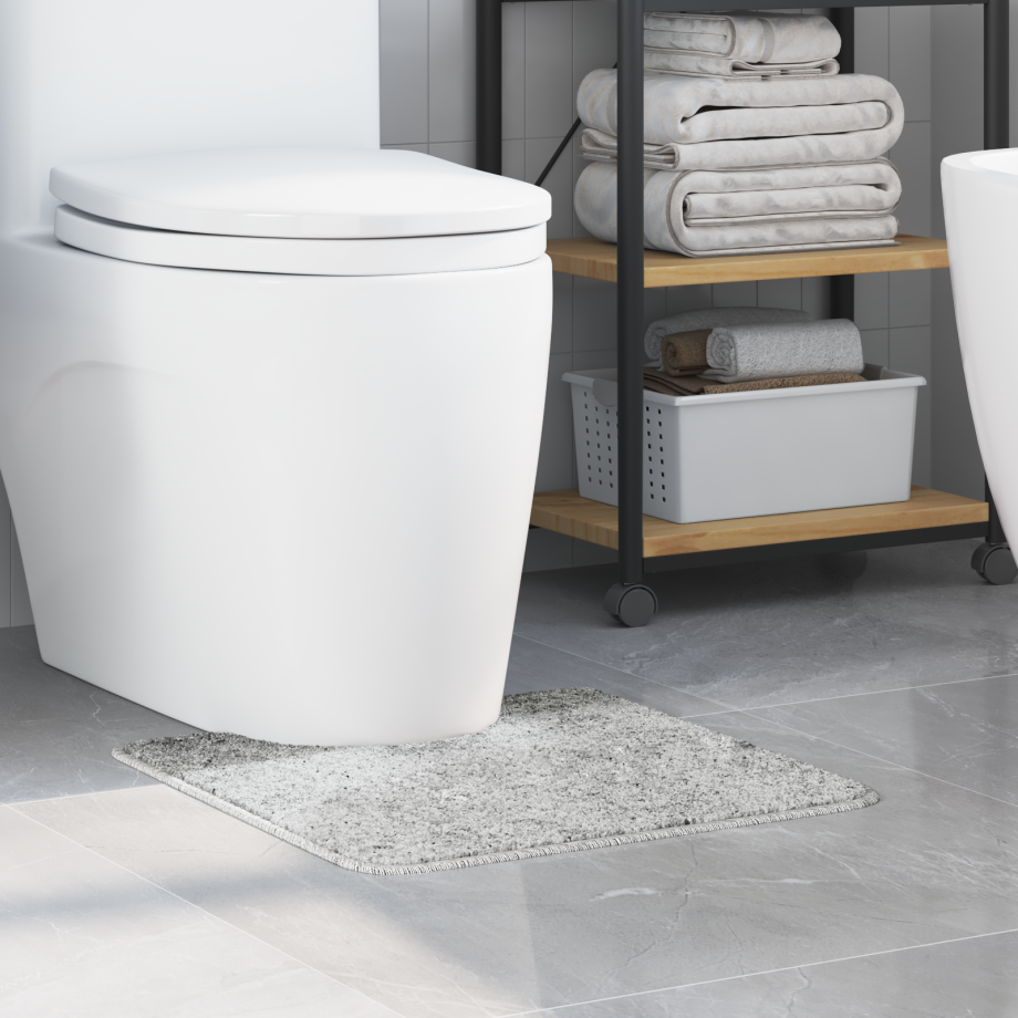 vidaXL Badmat U-vormig anti-slip 50x50 cm polypropeen grijs afbeelding 1