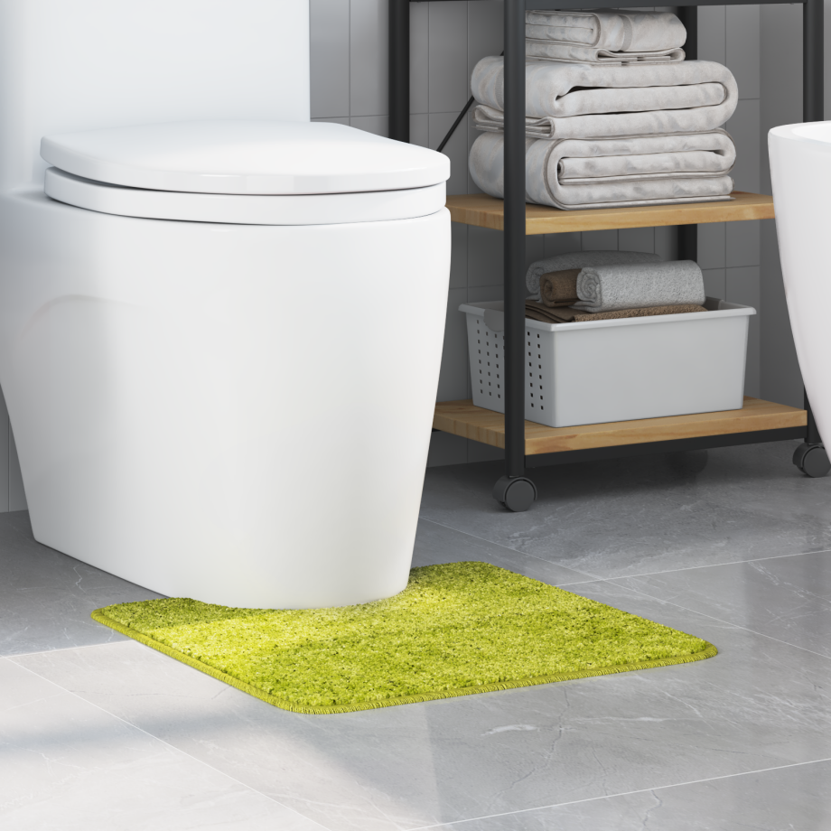 vidaXL Badmat U-vormig anti-slip 50x50 cm polypropeen groen afbeelding 1