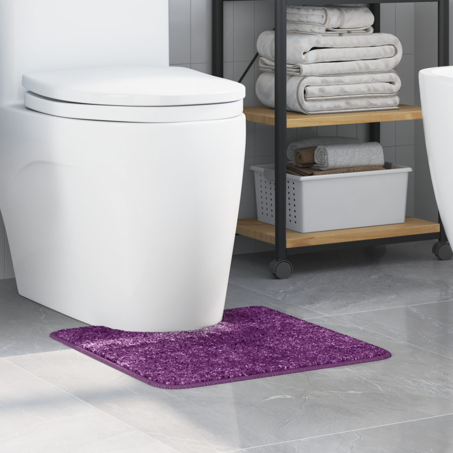 vidaXL Badmat U-vormig anti-slip 50x50 cm polypropeen paars afbeelding 1