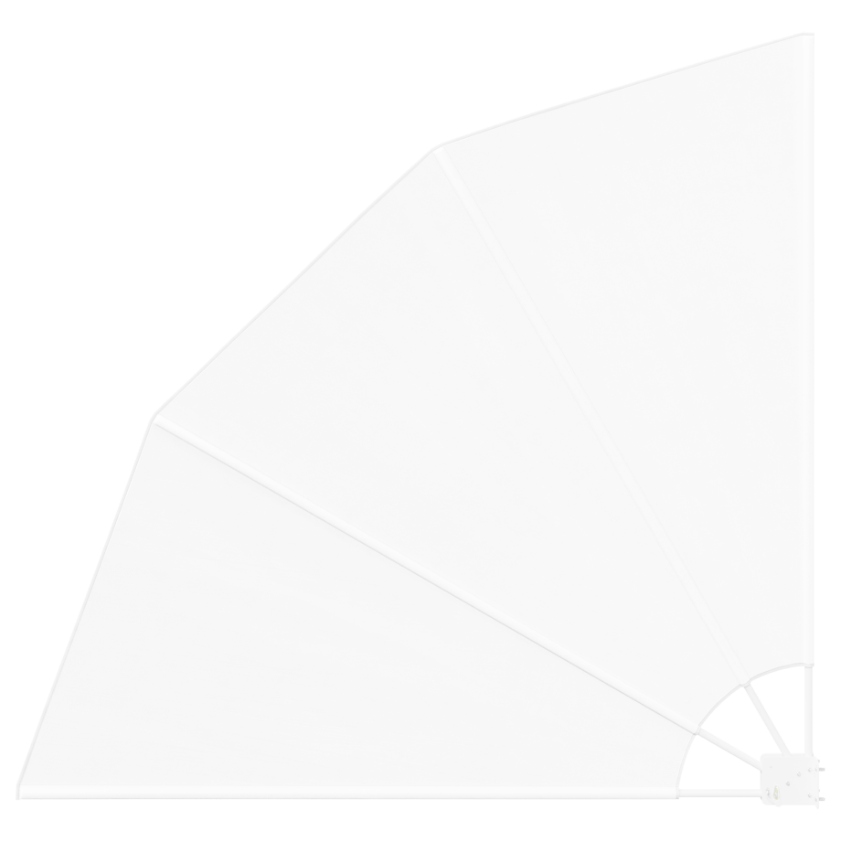 vidaXL Balkon Privacy Scherm Wit 160 x 160 cm Stof vidaXL Balkon Privacy Scherm Wit 160 x 160 cm Stof afbeelding 1