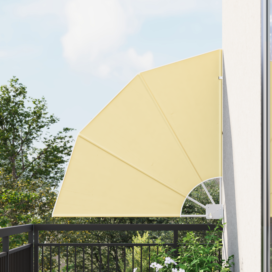 vidaXL Balkon Privacy Scherm Zand 115 x 115 cm Stof vidaXL Balkon Privacy Scherm Zand 115 x 115 cm Stof afbeelding 1