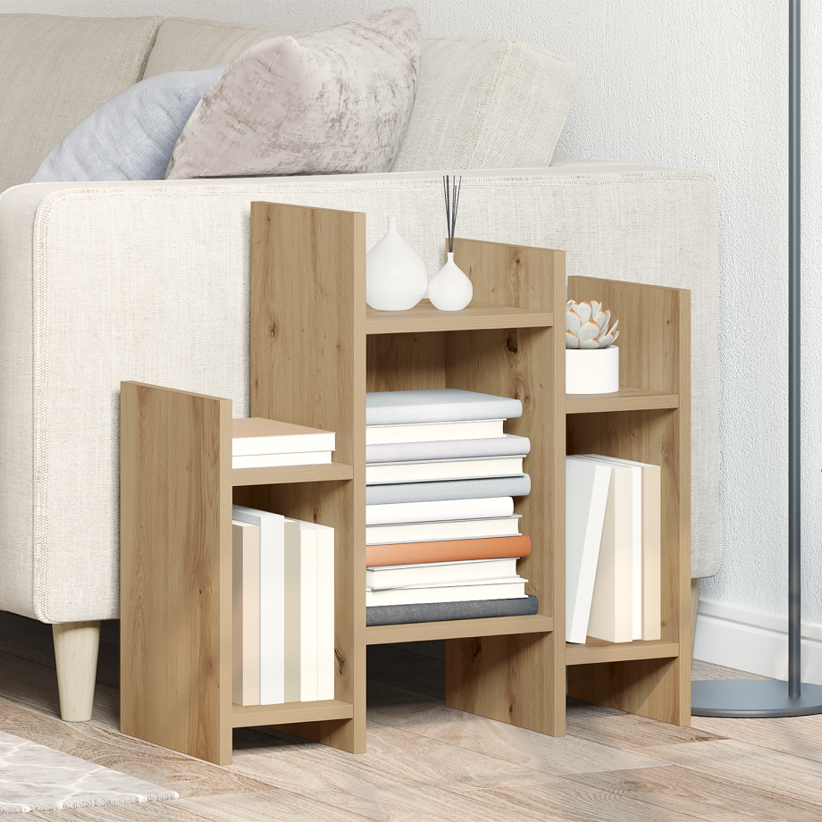 vidaXL Bijzetkast Artisan Eiken 60 x 26 x 60 cm Bewerkt hout vidaXL Bijzetkast Artisan Eiken 60 x 26 x 60 cm Bewerkt hout afbeelding 1