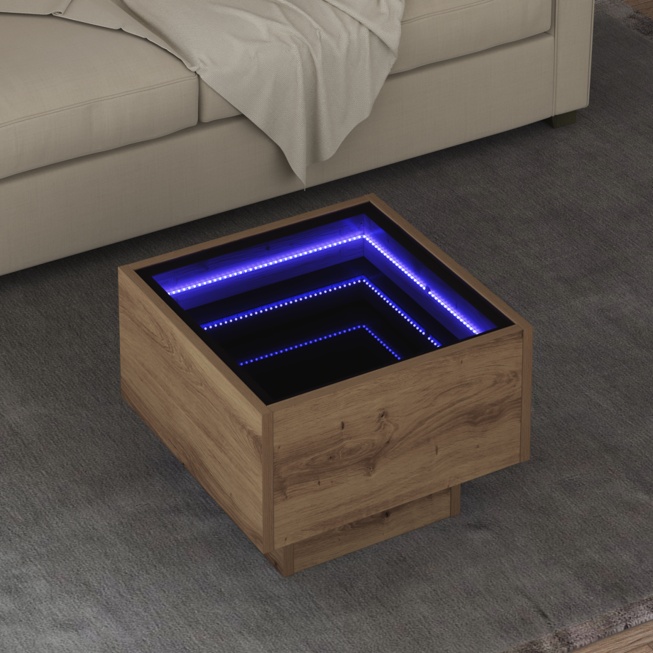 vidaXL Bijzettafel artisanaal eikenkleurig 40 x 40 x 30 cm vidaXL Bijzettafel artisanaal eikenkleurig 40 x 40 x 30 cm afbeelding 1