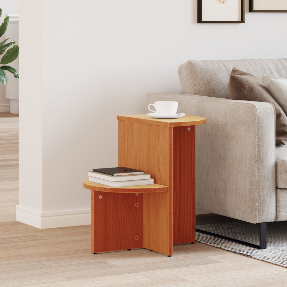 vidaXL Bijzettafel Wasbruin 50 x 40 x 50 cm Massief grenenhout afbeelding 1