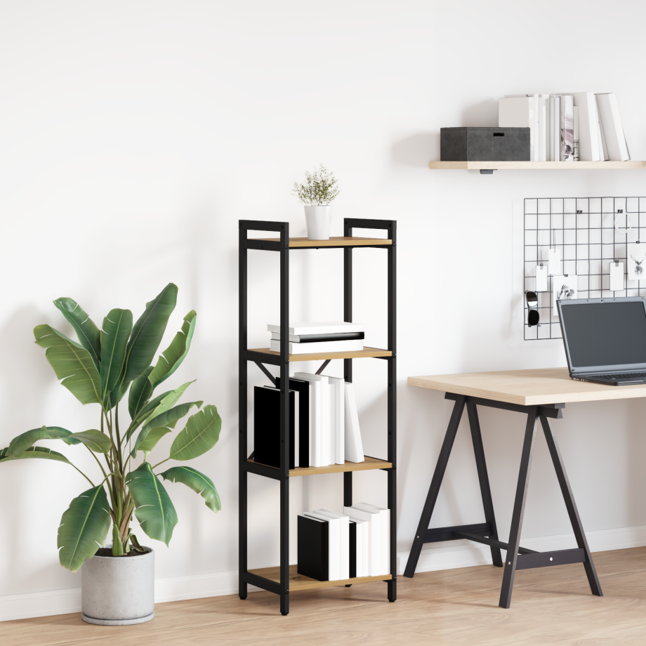 vidaXL Boekenkast Artisan Eiken 40 x 30 x 119 cm Bewerkt hout afbeelding 1