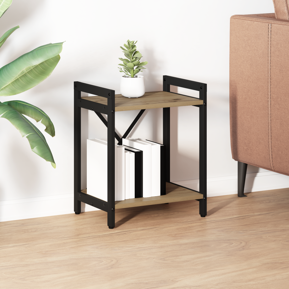 vidaXL Boekenkast Artisan Eiken 40 x 30 x 50 cm Bewerkt hout afbeelding 1
