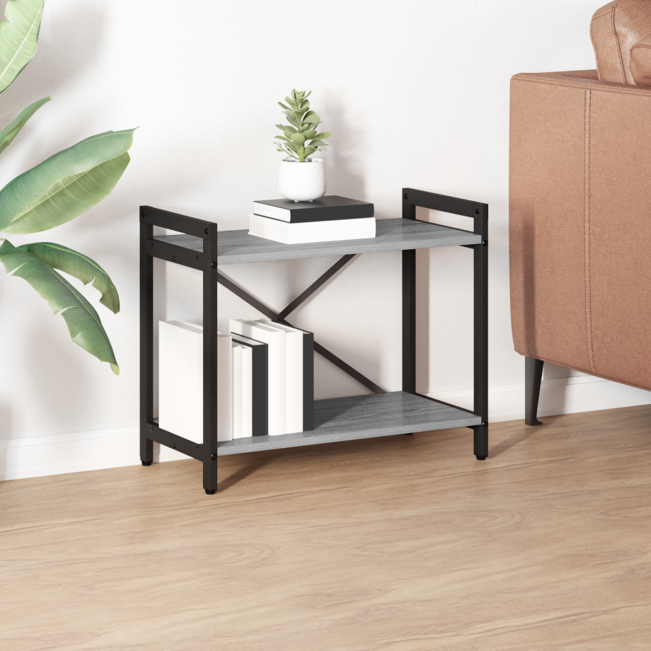 vidaXL Boekenkast Grijs sonoma 60 x 30 x 50 cm Bewerkt hout afbeelding 1