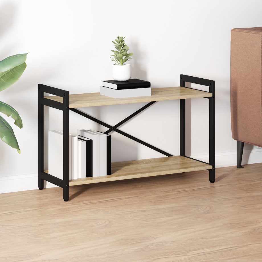 vidaXL Boekenkast Sonoma Eiken 80 x 30 x 50 cm Bewerkt hout afbeelding 1