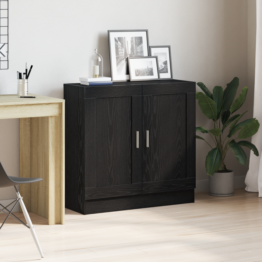 vidaXL Boekenkast Zwart Eiken 82,5x30,5x80 cm Geprocessed Hout afbeelding 1