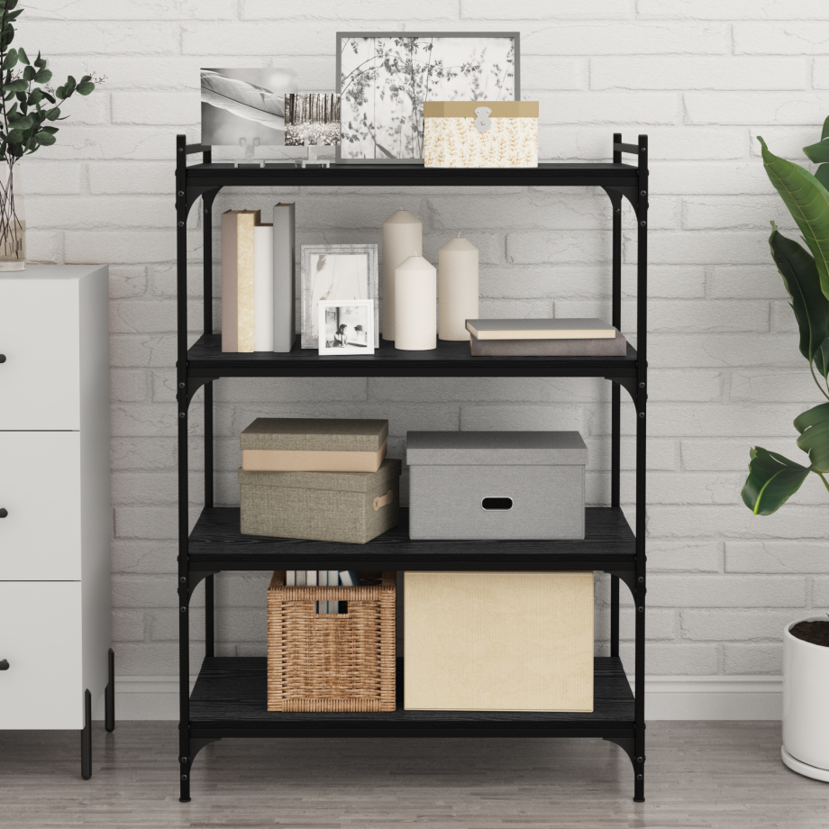 vidaXL Boekenplank Bord 4 pcs Zwart 100 x 40 x 1.5cm Spaanplaat vidaXL Boekenplank Bord 4 pcs Zwart 100 x 40 x 1.5cm Spaanplaat afbeelding 1