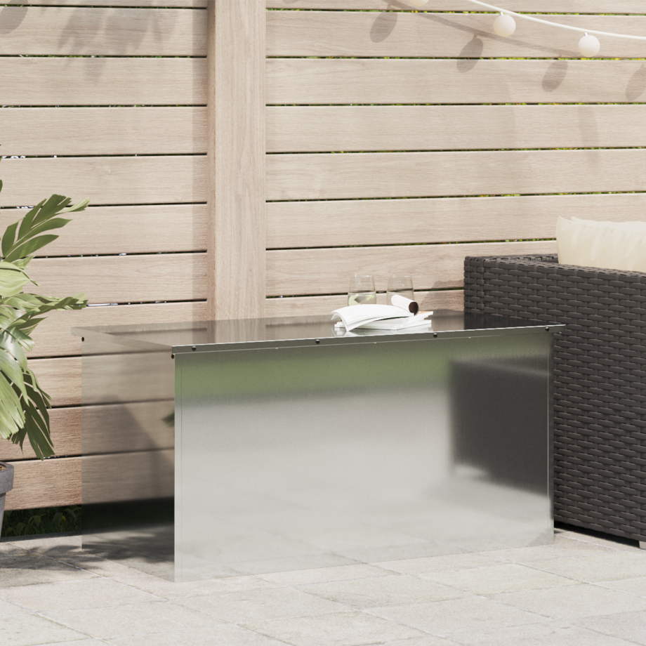 vidaXL Buitenopslagdoos Zilver 100 x 50,5 x 50 cm Staal afbeelding 1