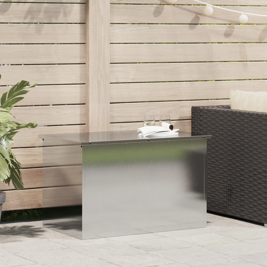 vidaXL Buitenopslagdoos Zilver 80 x 50,5 x 50 cm Staal afbeelding 1