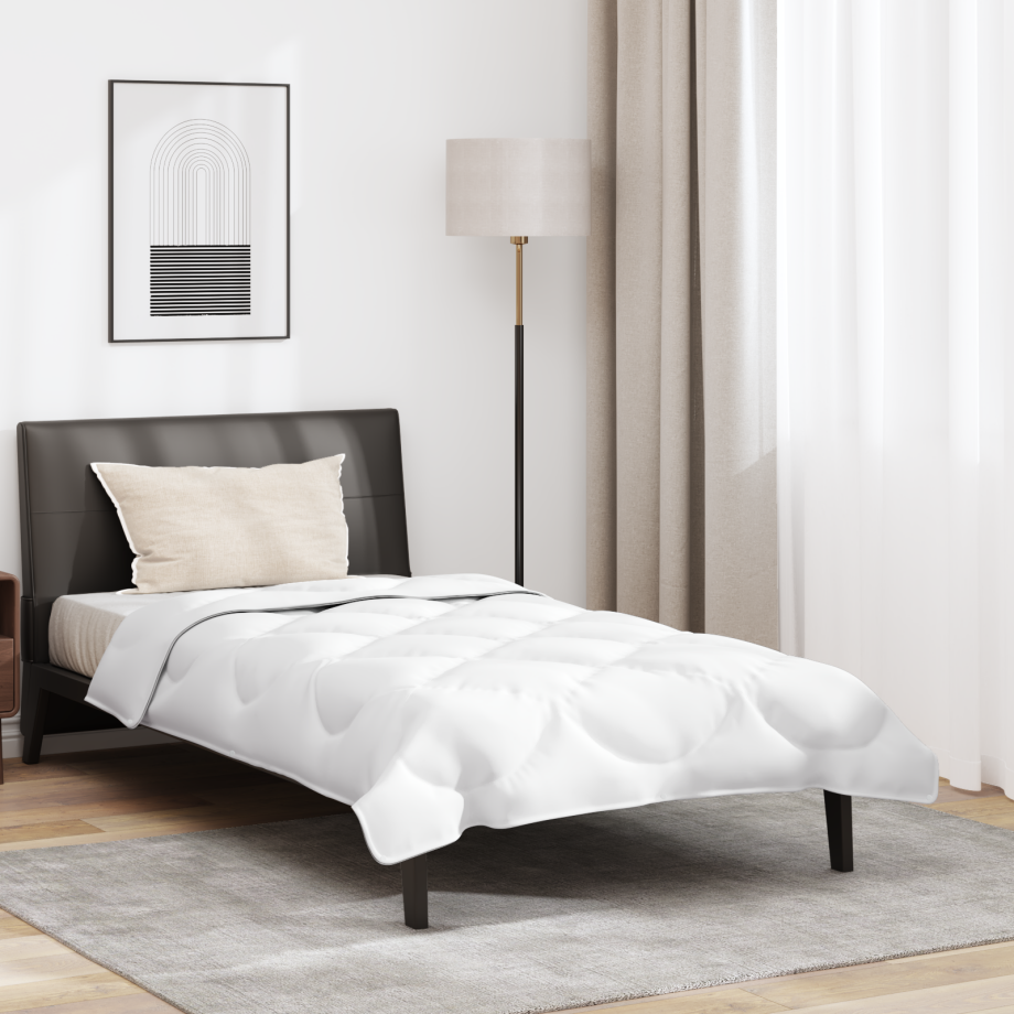 vidaXL Dekbed Set met kussen 2 pcs Wit Microfibre afbeelding 1