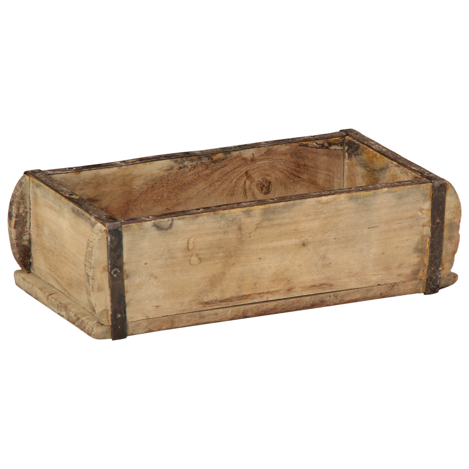 vidaXL Dienblad 30x15x9 cm massief gerecycled hout afbeelding 1