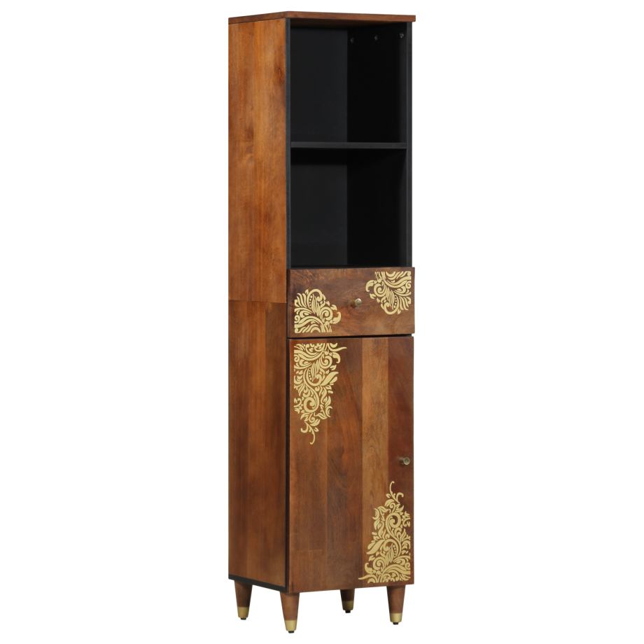 vidaXL Badkamerkast Honingbruin 38 x 33 x 160 cm Massief Mango Hout vidaXL Badkamerkast Honingbruin 38 x 33 x 160 cm Massief Mango Hout afbeelding 1