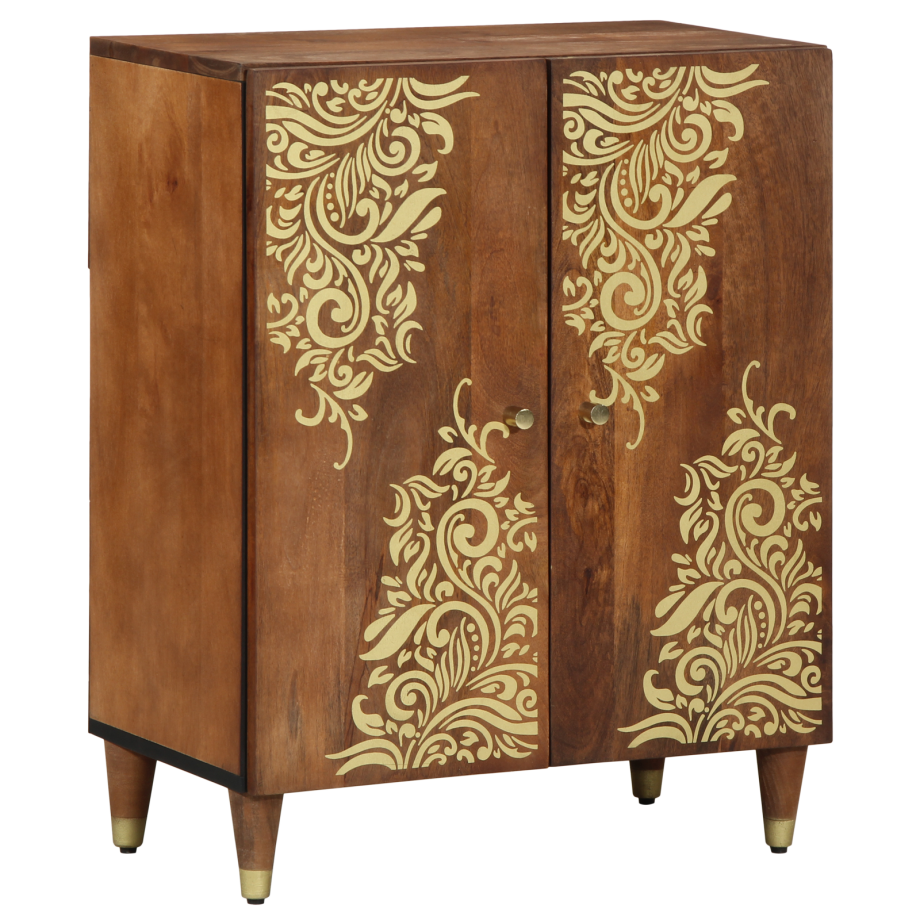 vidaXL Dressoir 60x33x75 cm Massief Mango Hout vidaXL Dressoir 60x33x75 cm Massief Mango Hout afbeelding 1
